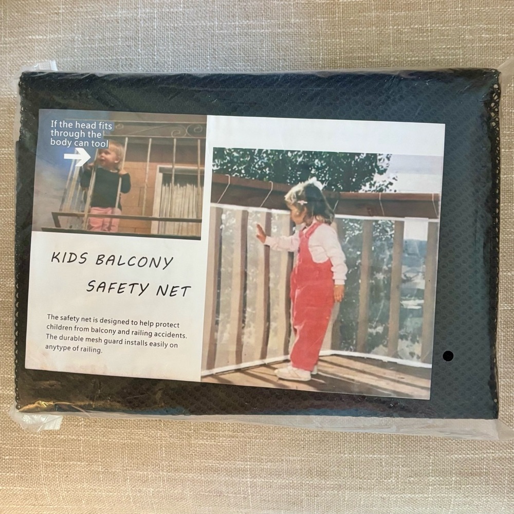 Balcony or Patio Railing Safety Net for Kids or Pets
